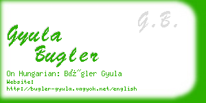 gyula bugler business card